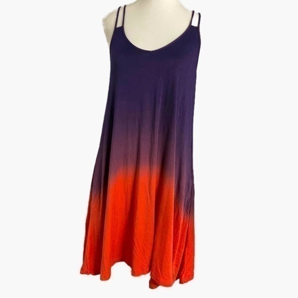 Marina Luna Purple and Dark Pink Ombré Midi Dress